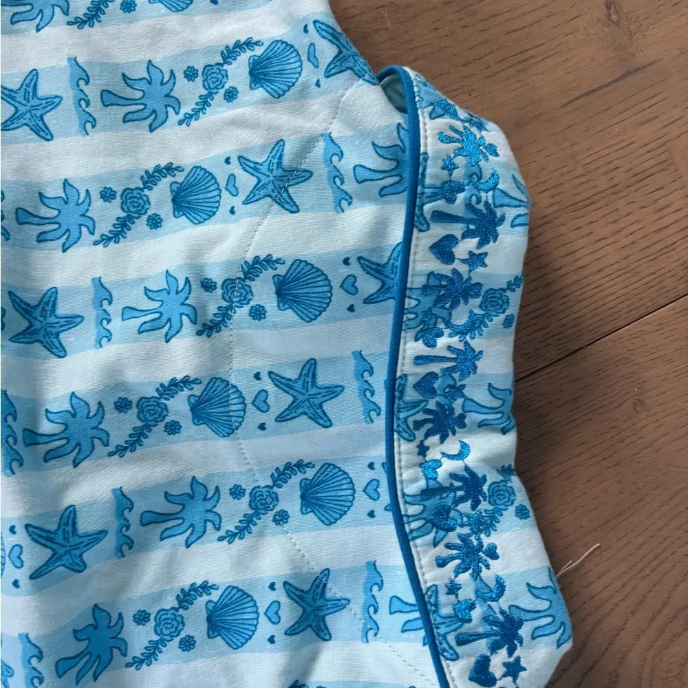 Pink Palm Puff Blue Printed Pajama Set - Picture 11 of 16